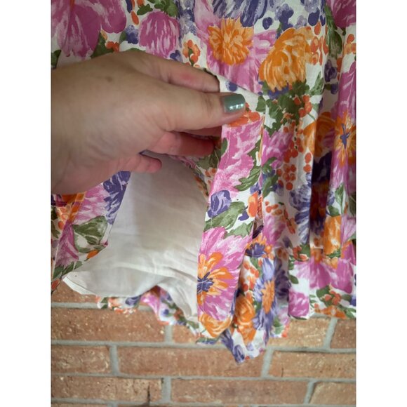 One And Only Collective Floral Ruffle Hem Mini Romper Dress Open Back Design - Picture 11 of 12